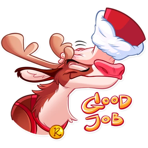 Telegram stiker «Reindeer Party» 🙌