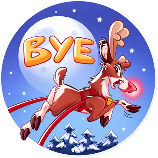 Стікер Telegram «Reindeer Party» 👋