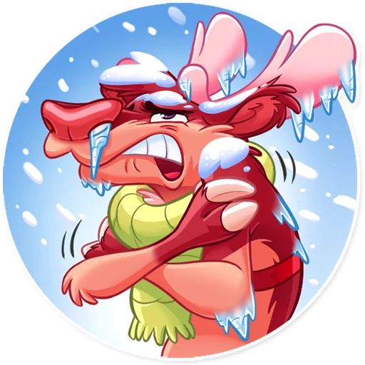 Telegram Sticker «Reindeer Party» 🥶