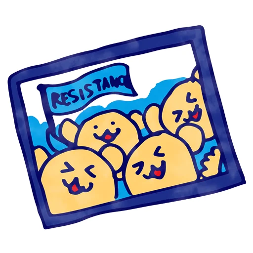 Telegram Sticker «Ingress Resistance Bear by nenko» ✌