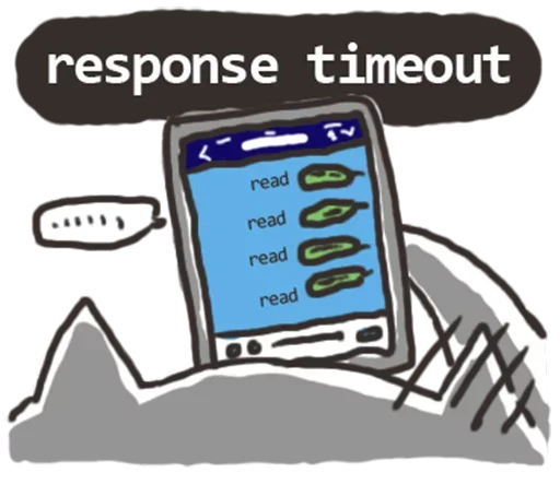 Эмодзи Response timeout 😙