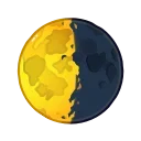 Эмодзи Animated Emoji 🌗