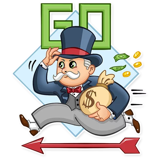 Telegram stiker «Monopoly» 🏃