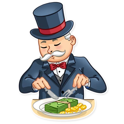 Telegram stiker «Monopoly» 🍽