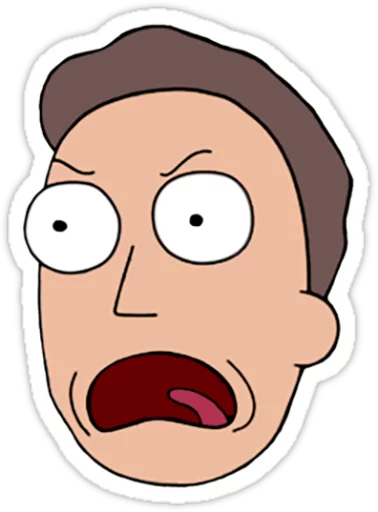 Telegram Sticker «Rick and Morty» 😠