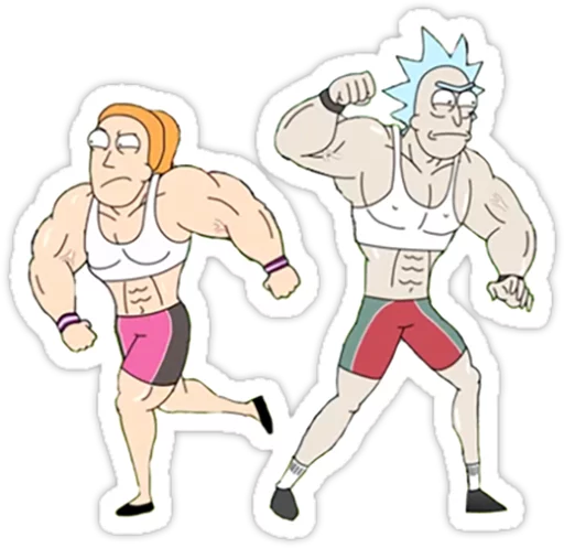 Telegram stiker «Rick and Morty» 😡
