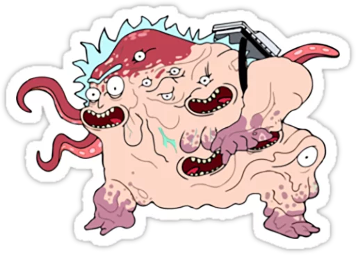 Telegram stiker «Rick and Morty» 😷