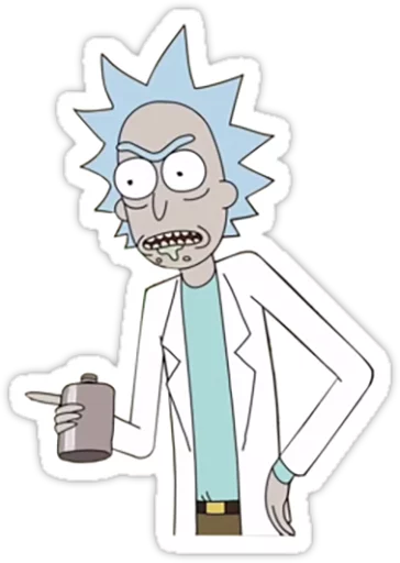 Telegram stiker «Rick and Morty» 😠