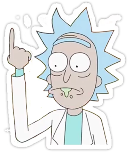 Telegram Sticker «Rick and Morty» 😐