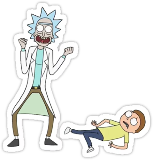 Стікер Telegram «Rick and Morty» 😆