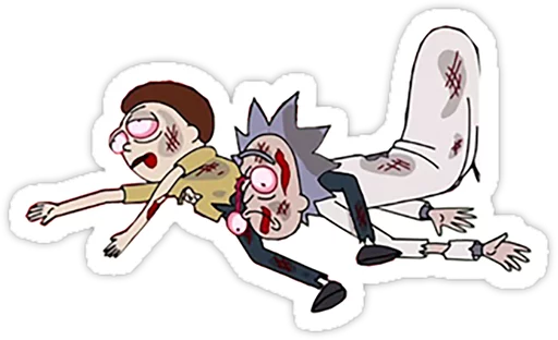 Стікер Telegram «Rick and Morty» 😵