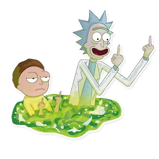 Стікер Rick_Morty_and_Fans 🖕