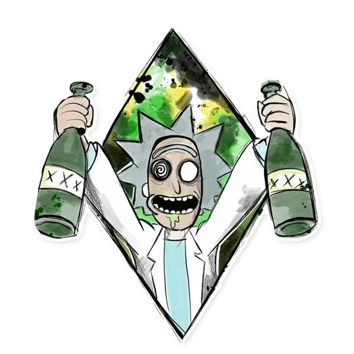 Rick_Morty_and_Fans stiker 🍾