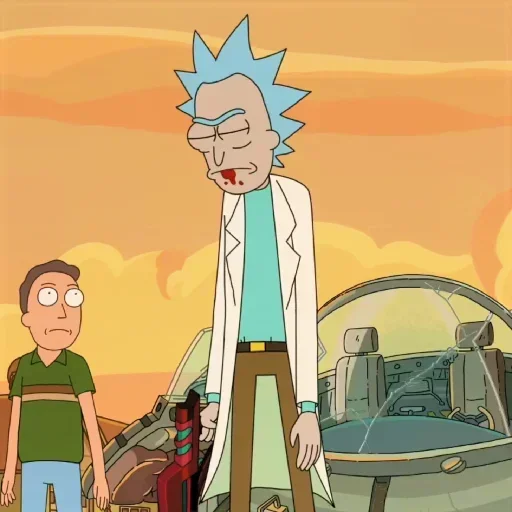 Telegram Sticker «Rick And Morty» 😐