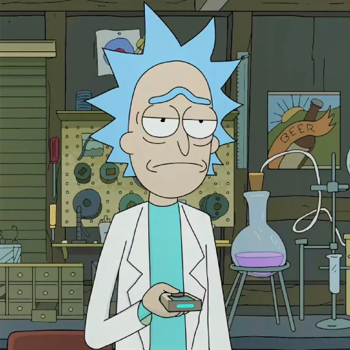 Telegram Sticker «Rick and Morty» ☹️