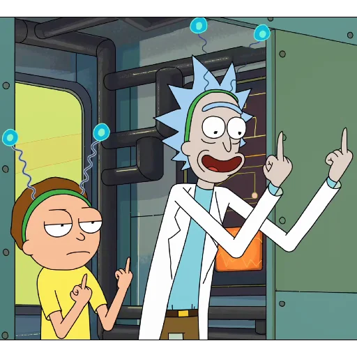 Стикер Telegram «Rick and Morty» 🖕