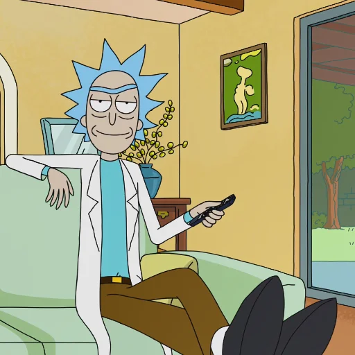 Telegram Sticker «Rick and Morty» 😎