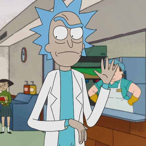 Стикер Telegram «Rick and Morty» 👋