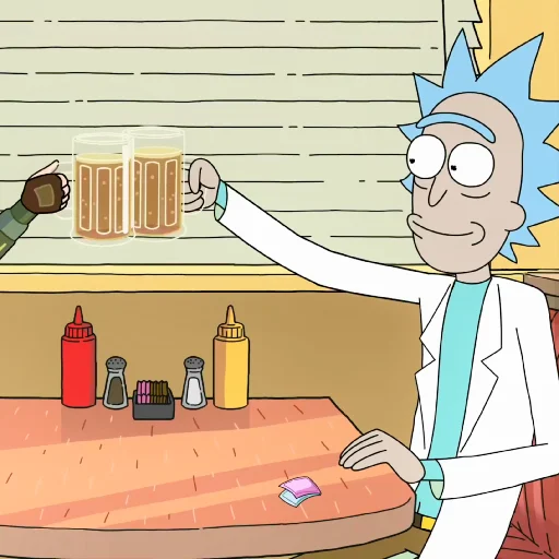 Емодзі Rick and Morty  🍻