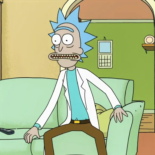 Стикер Telegram «Rick and Morty» 🥶