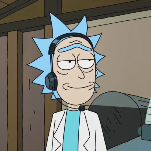 Telegram stiker «Rick and Morty» 🎧