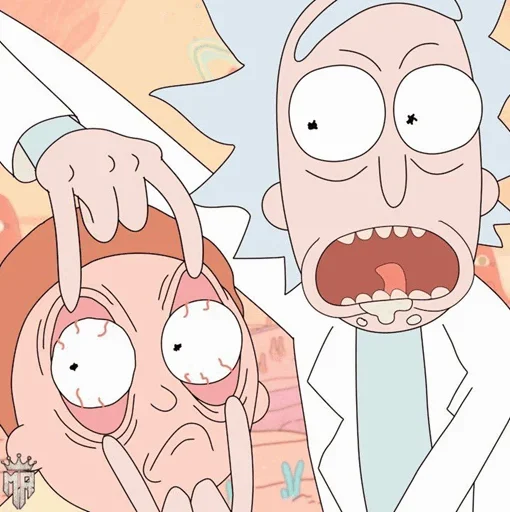 Эмодзи Rick and Morty 😟