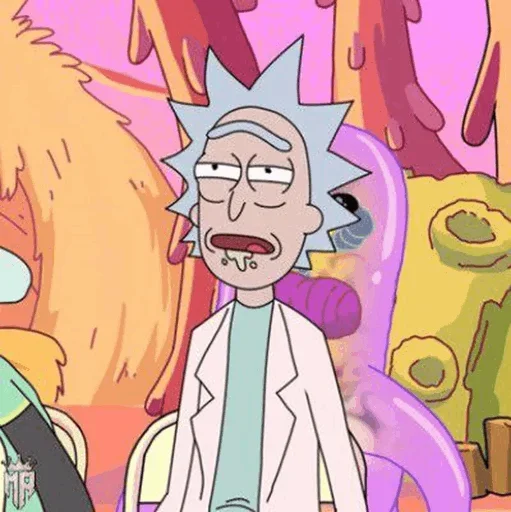 Telegram stiker «Rick and Morty» 😞