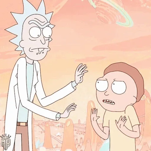 Telegram Sticker «Rick and Morty» 😰