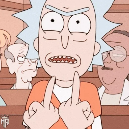 Стикер Telegram «Rick and Morty» 😠