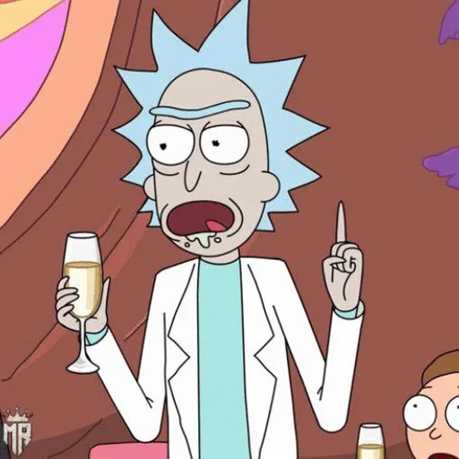 Telegram Sticker «Rick and Morty» 🥂