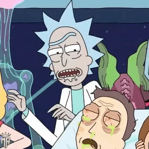 Стикер Telegram «Rick and Morty» 🧐