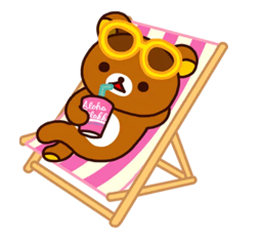 Telegram Sticker «Rilakkuma: Relaxing Days» 😎
