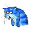 Эмодзи Rinas Blue Cats 😮‍💨