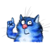 Эмодзи Telegram «Rinas Blue Cats» 🤓