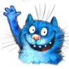 Эмодзи Rinas Blue Cats 👋