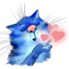 Эмодзи Telegram «Rinas Blue Cats» 😘