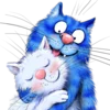 Эмодзи Telegram «Rinas Blue Cats» 🤗