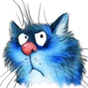 Эмодзи Telegram «Rinas Blue Cats» ☹️