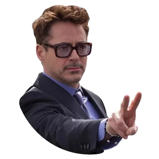 Robert Downey Jr. emoji ✌