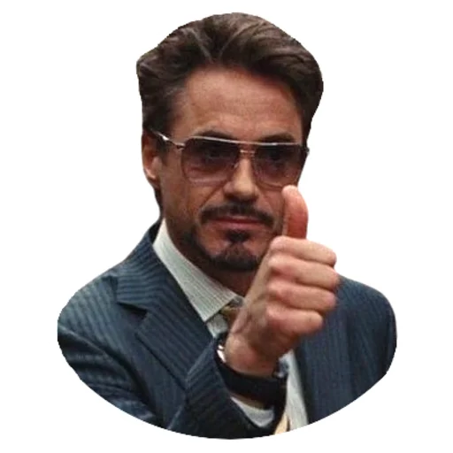 Telegram stiker «Robert Downey Jr.» 👍