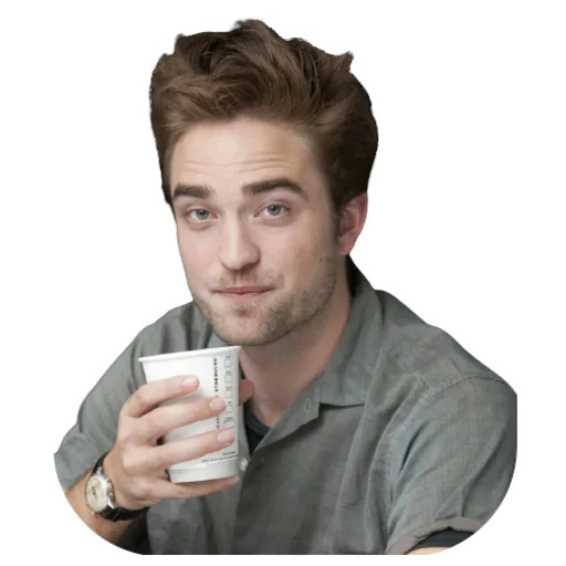 Telegram Sticker «Robert Pattinson» ☕️