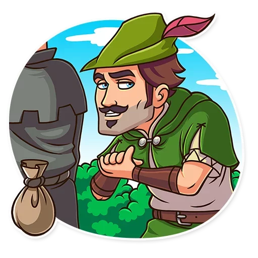Стикер Telegram «Robin Hood» 