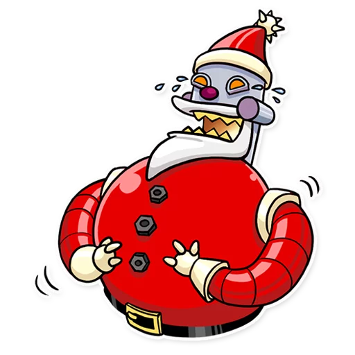 Telegram Sticker «Robo Santa» 😂