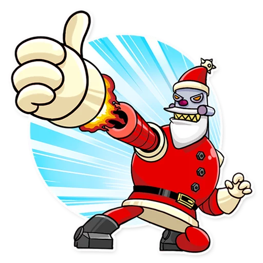 Telegram Sticker «Robo Santa» 👍