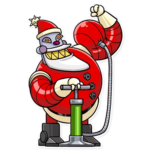 Telegram Sticker «Robo Santa» 💪