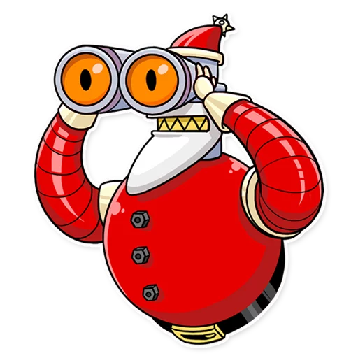Telegram Sticker «Robo Santa» 🔍