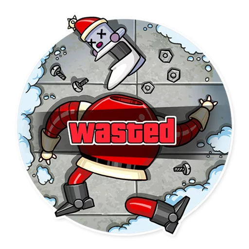 Telegram Sticker «Robo Santa» 😵