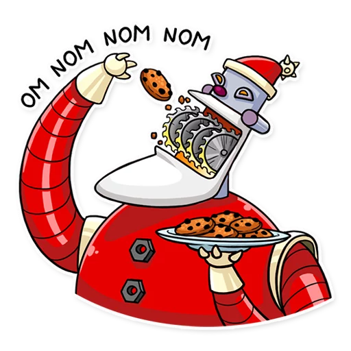 Telegram Sticker «Robo Santa» 🍪