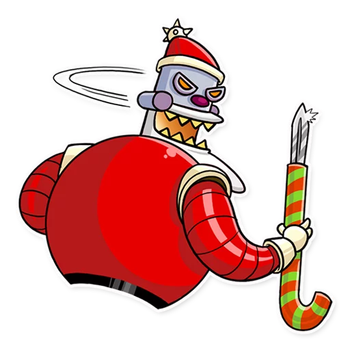 Telegram Sticker «Robo Santa» 💀