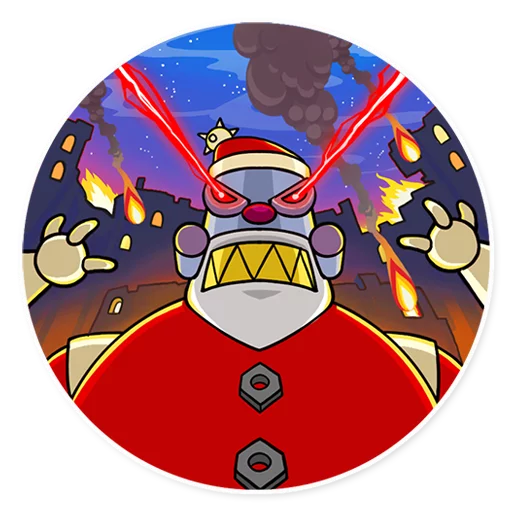 Telegram Sticker «Robo Santa» 😡